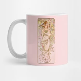 The Flowers: Rose  by Alphonse Mucha Mug